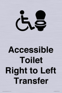 Accessible Toilet with Right to Left Transfer